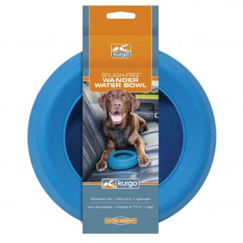 Kurgo Splash Free Wander Water Bowl Coastal Blue